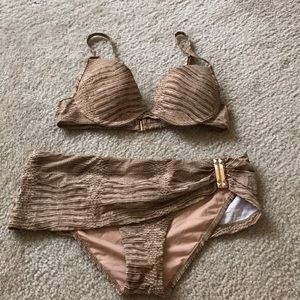 NWOT BCBG snake skin swim suit